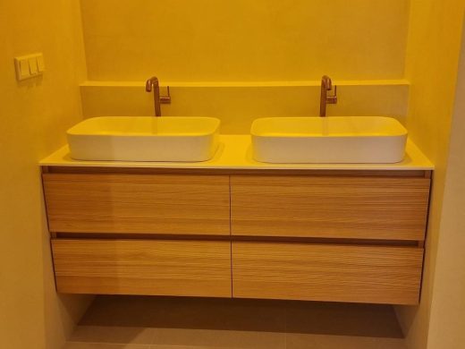 Badmeubel Scandinavische stijl met dubbele waskom