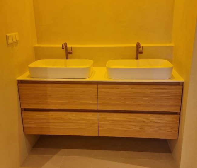Badmeubel Scandinavische stijl met dubbele waskom