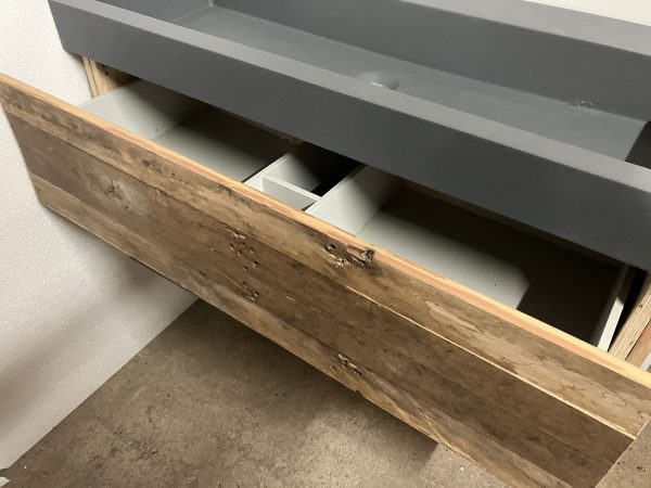 Badmeubel pallethout lade 1 - Outlet